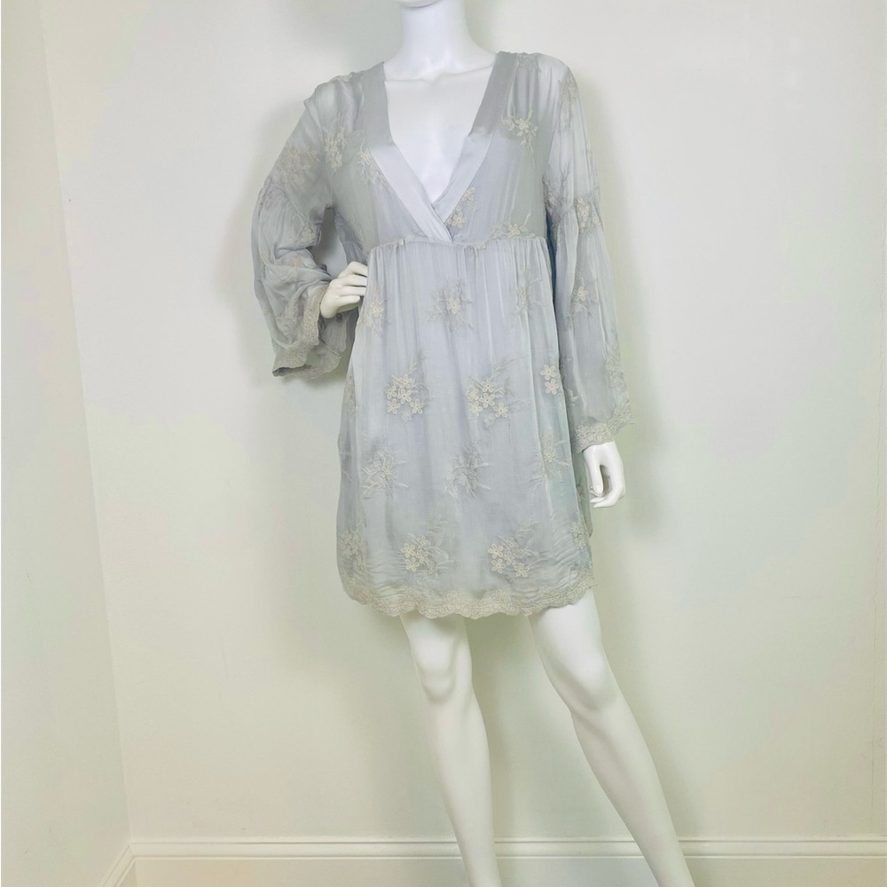 Beach or pool side embroidered chiffon dress
